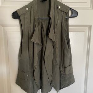 Olive green vest